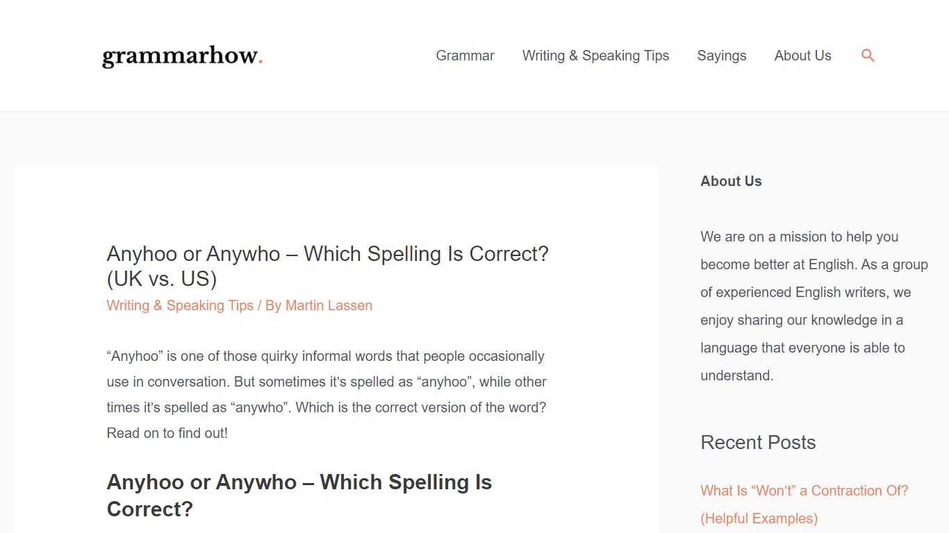 Anyhoo or Anywho - Which Spelling Is Correct? (UK vs. US) - Grammarhow